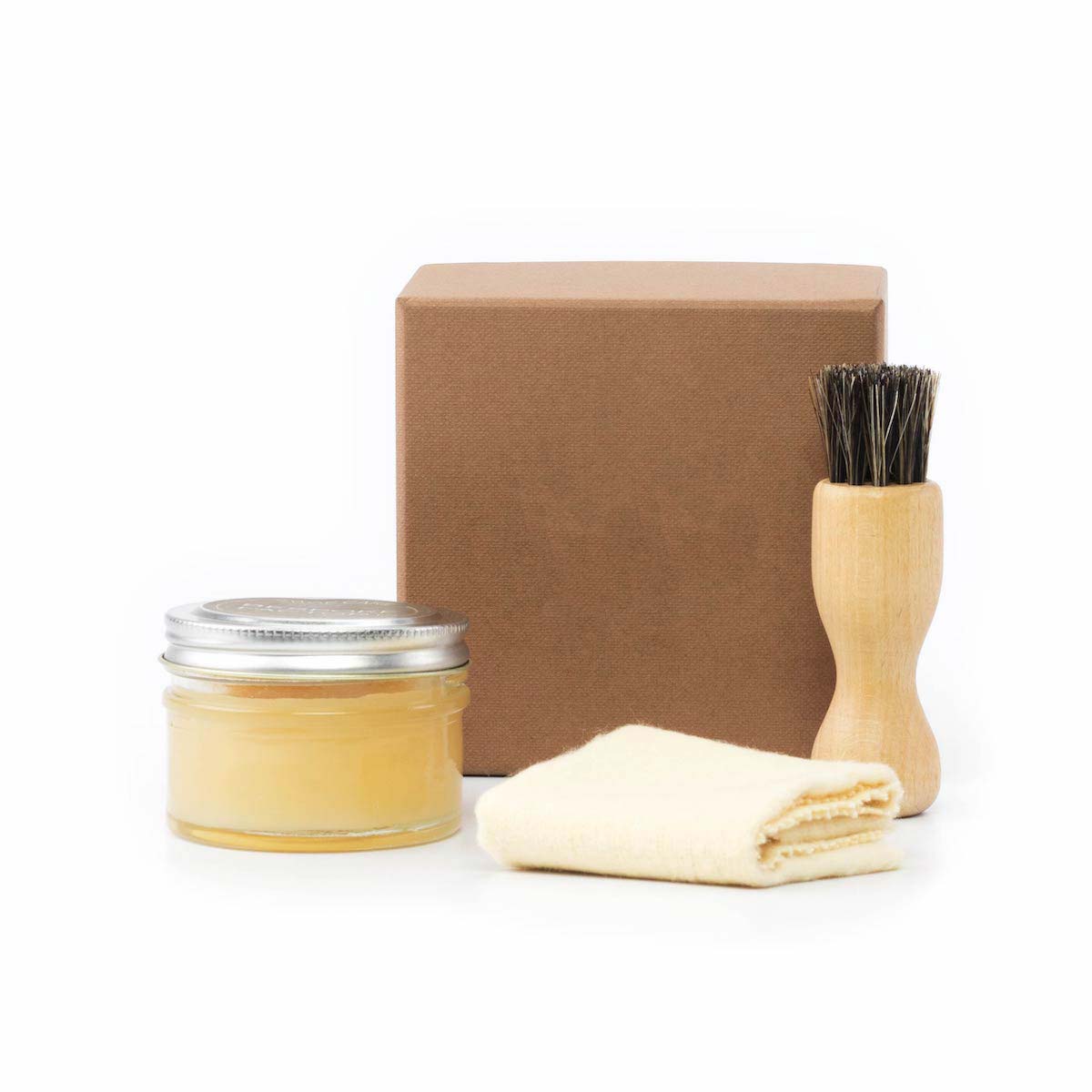 Shoe Care Kit Waxed Leather Unlabeled