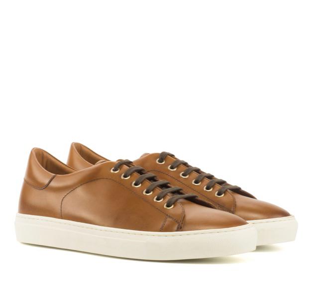 Tan Calf Leather Trainer